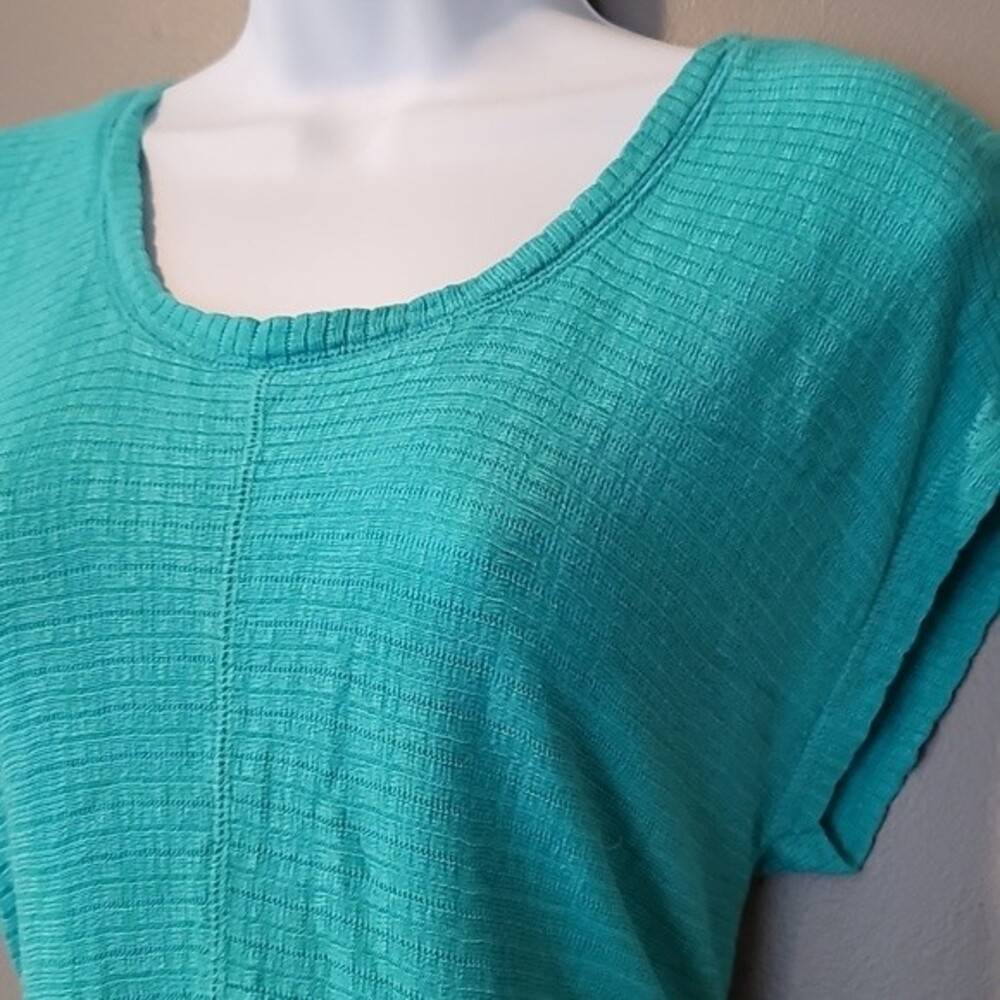Cable & Gauge Perfectly Teal Tunic Top Size Small - Picture 3 of 6